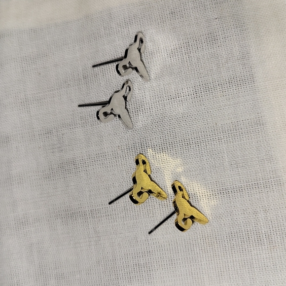 Femcore Uterus Stud Earrings, My Body My Choice - Picture 4 of 6